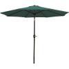 Sunnydaze Outdoor Patio Umbrella – Polyester Table Market Umbrella with Push-Button Tilt and Crank – 8 Sturdy Ribs – Catalina Beach Stripe – 9ft(Green)