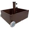 Sunnydaze Outdoor Umbrella Base with Wheels – Patio Umbrella Stand Planter for Patio Umbrellas with 2″ Diameter Poles – 100 lb Capacity – Black(Bronze)