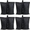 Sunnydaze Polyester Sandbag Canopy Weights – Fillable Canopy Anchors – Easy to Attach – Set of 4 – Black