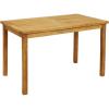 Sunnydaze Rectangular Solid Teak Outdoor Dining Table – Light Wood Stain Finish – 47-Inch