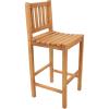 Sunnydaze Solid Teak Wood Outdoor Bar Chair – for Patio, Home Bar, or Deck – 330 lb Weight Capacity – 43 Inches H