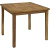 Sunnydaze Solid Teak Wood Outdoor Dining Table – Wooden Patio Table – Square – 32 Inches Long – Natural Brown Wood Stain Finish