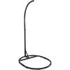 Sunnydaze Steel Egg Chair Stand with Extra-Wide Round Base – Black Powder-Coated Finish – Hardware Included -76 Inches Tall