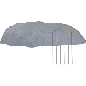 Sunnydaze 3.5” H Polyresin Faux Landscape Rock Cover – Lightweight Fake Rock Well Pump Cover for Outside – Brown(Gray)