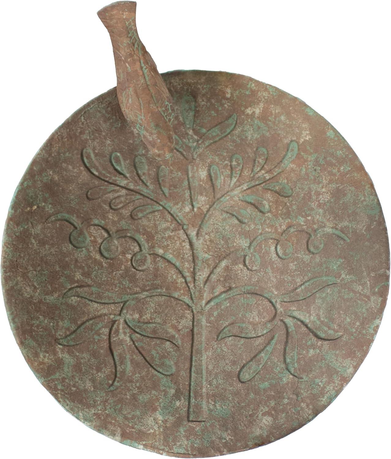 imageSunnydaze Ivy and Sage Cast Aluminum Metal Bird Bath with UVResistant Finish Rustic Patina 1225quot