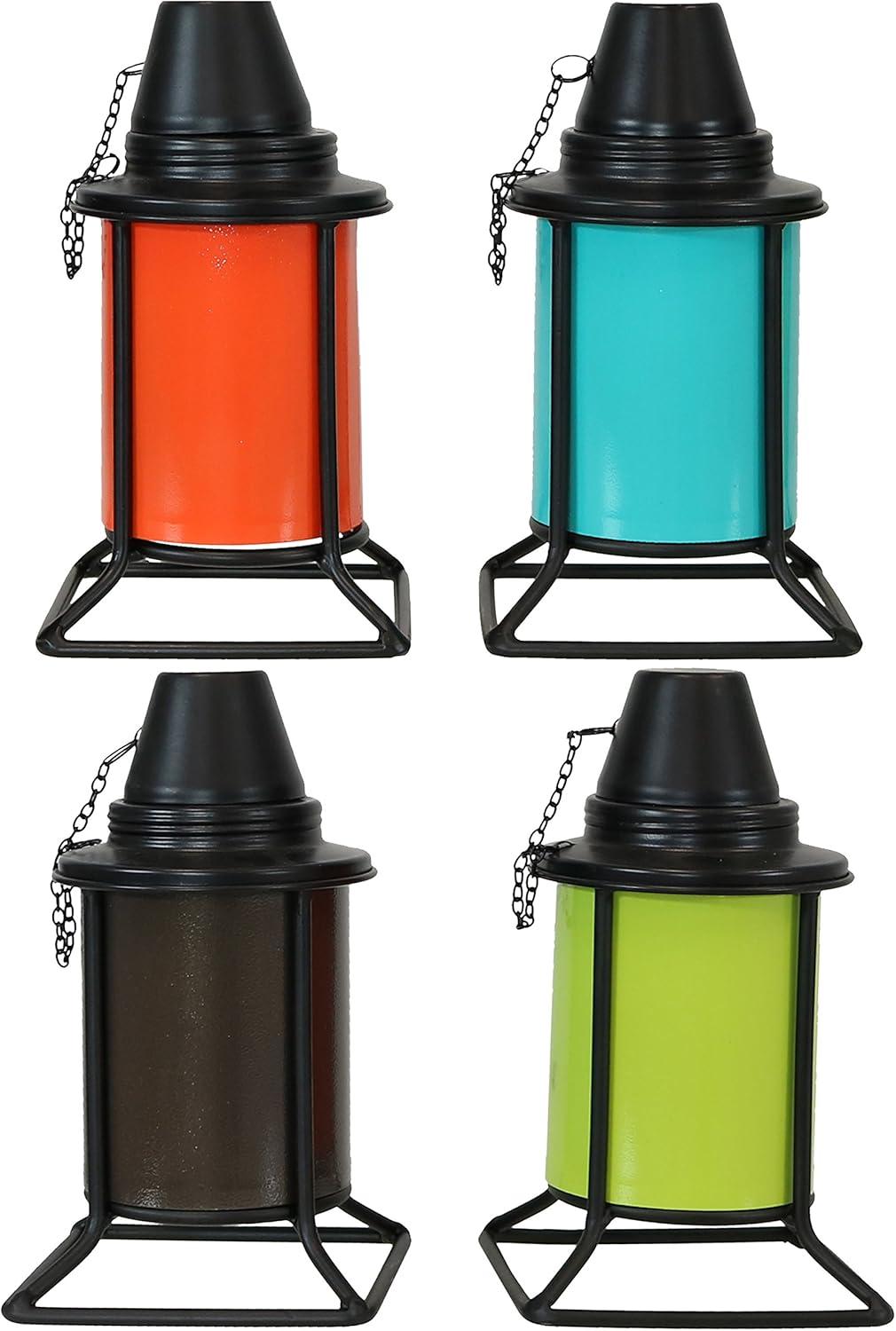 imageSunnydaze Metal Tabletop Torches Outdoor Patio and Lawn Torch MultiColor Set of 41