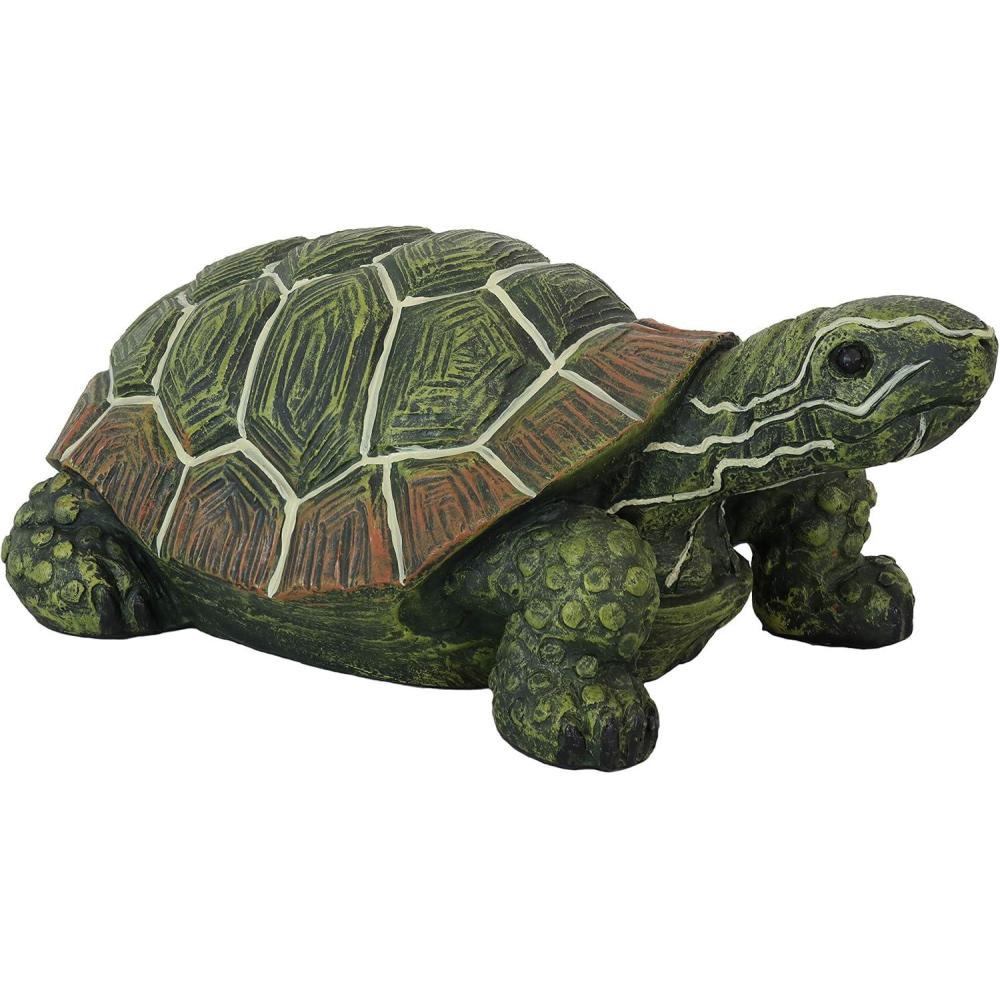imageSunnydaze Terrance The Tortoise 9Inch Long Polystone IndoorOutdoor Garden Statue1