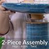 Sunnydaze 21″ H Ceramic Bird Bath for Outside – Hand-Painted Outdoor Bird Bath Bowl, UV/Frost-Resistant Finish – Galaxy Blue – Classic Pedestal
