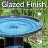 Sunnydaze 21″ H Ceramic Bird Bath for Outside – Hand-Painted Outdoor Bird Bath Bowl, UV/Frost-Resistant Finish – Galaxy Blue – Classic Pedestal