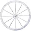Sunnydaze 29-Inch Decorative Fir Wood Wagon Wheel – Rustic Western Indoor and Outdoor Decor – White(White)