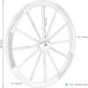 Sunnydaze 29-Inch Decorative Fir Wood Wagon Wheel – Rustic Western Indoor and Outdoor Decor – White(White)