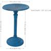Sunnydaze Art Deco Sunburst Metal Bird Bath with UV-Resistant Finish – Cast Aluminum – Blue Patina – 14-Inch