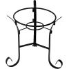 Sunnydaze Black Steel Gazing Ball Stand Outdoor for 10-Inch or 12-Inch Garden Gazing Globes – 11.5-Inch H – Decorative Scroll(Black)