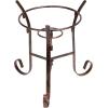 Sunnydaze Black Steel Gazing Ball Stand Outdoor for 10-Inch or 12-Inch Garden Gazing Globes – 11.5-Inch H – Decorative Scroll(Bronze)