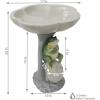 Sunnydaze Brooding Frog on a Stone 22″ H Polyresin Outdoor Bird Bath for Garden