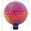 Sunnydaze Glass 10″ Gazing Ball for Garden – Decorative Gazing Globe for Patio and Backyard – Red Scalloped Texture(Red Scalloped Texture)