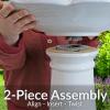 Sunnydaze Misty Blossom Ceramic Bird Bath for Outdoors – 23″ H – UV-/ Frost-Resistant – Antique Bird Bath for Garden with White Pedestal/Blue Bowl