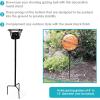 Sunnydaze Outdoor Gazing Globe Stand – In-Ground Metal Gazing Ball Stand for 8″ to 12″ Gazing Balls – Black – 24″ H