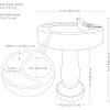 Sunnydaze Resin Bird Bath with Feeder Compartment – Traditional Pedestal Bird Bath – 27″ H – Gray