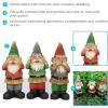 Sunnydaze Three Wise Garden Gnomes – Hear, Speak, and See No Evil Set – Outdoor Lawn Statues
