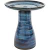 Sunnydaze 21″ H Ceramic Bird Bath for Outside – Hand-Painted Outdoor Bird Bath Bowl, UV/Frost-Resistant Finish – Galaxy Blue – Classic Pedestal
