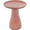 Sunnydaze 21″ H Ceramic Bird Bath for Outside – Hand-Painted Outdoor Bird Bath Bowl, UV/Frost-Resistant Finish – Galaxy Blue – Ribbed Pedestal(Lava)
