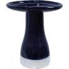 Sunnydaze 21″ H Ceramic Bird Bath for Outside – Hand-Painted Outdoor Bird Bath Bowl, UV/Frost-Resistant Finish – Galaxy Blue – Ribbed Pedestal(Midnight Blue)
