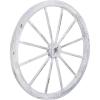 Sunnydaze 29-Inch Decorative Fir Wood Wagon Wheel – Rustic Western Indoor and Outdoor Decor – White(White)