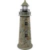 Sunnydaze 35-Inch Outdoor Lighthouse Lamp – Solar Lighthouse Decor with LED Light for Garden, Yard, Patio – Decorative Cobblestone