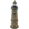 Sunnydaze 35-Inch Solar Decorative Lighthouse Garden Statue – LED Light