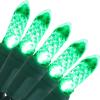 Sunnydaze 70-LED Outdoor Christmas Lights – Indoor or Outdoor String Lights – 21-Foot Lighted Length – M6 Faceted Style Bulbs – Red(Green)
