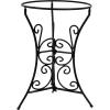 Sunnydaze Black Steel Gazing Ball Stand Outdoor for 10-Inch or 12-Inch Garden Gazing Globes – 11.5-Inch H – Decorative Scroll(Black)
