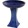 Cerulean Blue Bowl and Glazed Pedestal
