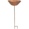 Sunnydaze Hammered Copper Bird Bath for Outside with Stake – UV-Resistant Finish – 34.25″ H