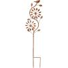 Sunnydaze Whirling Petals Metal Garden Wind Spinner – Spinner Outdoor Decor with 4-Point Step-in Stake – Dual-Wind Motion – 48″ H(Twirling Twigs – 48″)