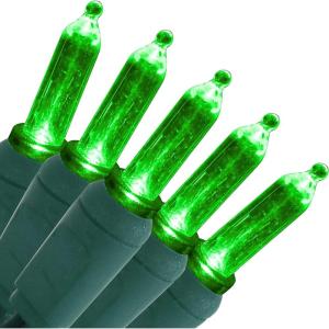 Sunnydaze 70-LED Outdoor Christmas Lights – Indoor or Outdoor String Lights – 23-Foot Lighted Length – M6 Smooth Style Bulbs – Red(Green)