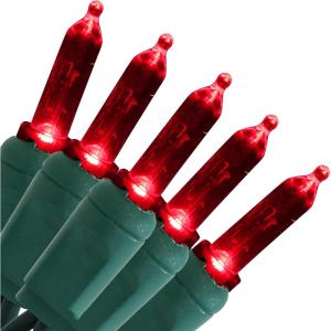 Sunnydaze 70-LED Outdoor Christmas Lights – Indoor or Outdoor String Lights – 23-Foot Lighted Length – M6 Smooth Style Bulbs – Red(Red)