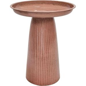 Sunnydaze Gleeful Garden Metal Bird Bath for Outdoors – Large Decorative Iron Birdbath – 23-Inch – Green Glaze(Canyon Clay)