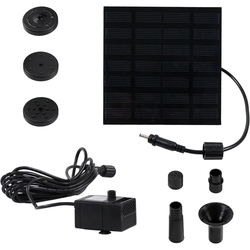 imageSunnydaze 40 GPH Submersible Solar Water Pump Kit  For Garden or Pool  16Foot Max Lift  No Batteries Required