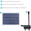 Sunnydaze 132 GPH Outdoor Solar Pump and Panel Fountain Kit with Battery Pack and LED Light – 56-Inch Lift