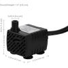 Sunnydaze 40 GPH Submersible Water Pump – 12V Small Fountain Pump with Adjustable Flow, 6-Color LED Light & Transformer for Fountains, Bird Baths, Aquariums(Multicolor Light)