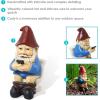 Sunnydaze 9.5″ Cody The Funny Garden Gnome – Outdoor Gnome on The Throne Reading His Phone – Yard, Patio, Lawn, and Outdoor Decor