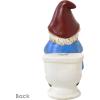 Sunnydaze 9.5″ Cody The Funny Garden Gnome – Outdoor Gnome on The Throne Reading His Phone – Yard, Patio, Lawn, and Outdoor Decor