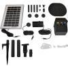 Sunnydaze 66 GPH Submersible Solar Water Pump – 36-Inch Lift – Solar Panel Kit with Battery Pack and LED Light for Fountains and Bird Baths
