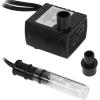 Sunnydaze 70 GPH Submersible Water Pump – 24V – Adjustable Flow Rate – Finger Light and Transformer for Fountains and Aquariums