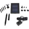 Sunnydaze Solar Pump and Panel Outdoor Fountain Kit With 5 Spray Heads – 24-Inch Lift – 40 GPH
