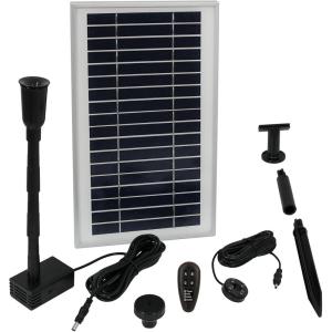 Sunnydaze 105 GPH Solar Pump and Panel Kit with Battery Pack and Remote Control – 55-Inch Lift