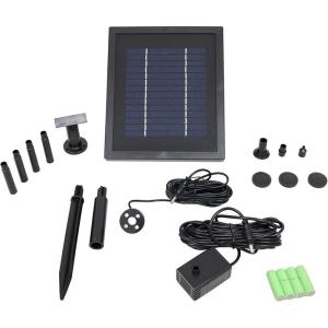 Sunnydaze 65 GPH Solar Pump and Panel Kit with Battery Pack and LED Light – Pool and Fountain Pump – 47-Inch Lift