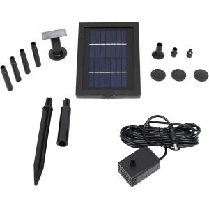 Sunnydaze Solar Pump and Panel Outdoor Fountain Kit With 5 Spray Heads – 24-Inch Lift – 40 GPH