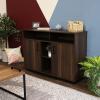 Sunnydaze Anthony 48.5-Inch W Sideboard Buffet Cabinet with Shelves – Coffee Brown